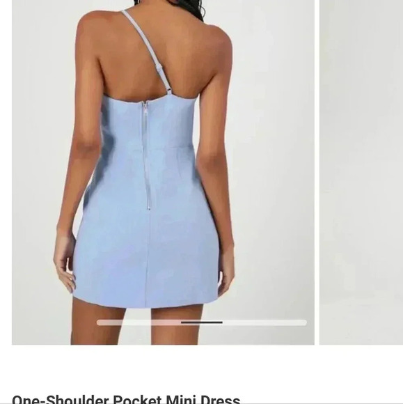 💥F21 one shoulder blue dress - Picture 2 of 12